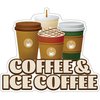 Signmission Coffee & Ice CoffeeConcession Stand Food Truck Sticker, 16" x 8", D-DC-16 Coffee & Ice Coffee19 D-DC-16 Coffee And Ice Coffee19